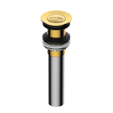 Bottom valve for the Wasserkraft A253 sink, without overflow, brass, gold