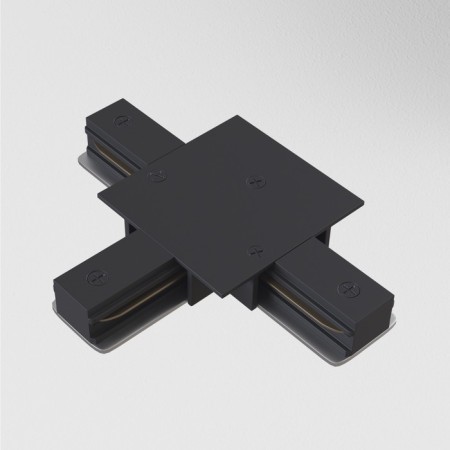 Connector T-shaped for the built-in track system Technical TRA002CT-11B, 13x9.5x2 cm, black color-2