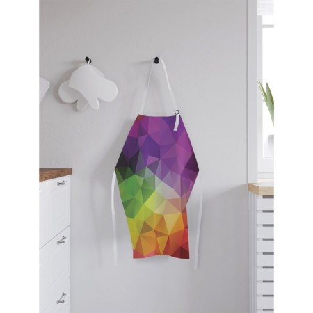 Apron kitchen with a photo print "Rainbow relief", adjustable, size OS-1