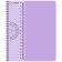Notebook A5-80 sheets in a cage, on a crest, a plastic cover, a removable ruler of transparent plastic, lavender