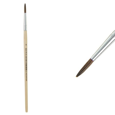 Squirrel brush No. 4, round, wooden body-3