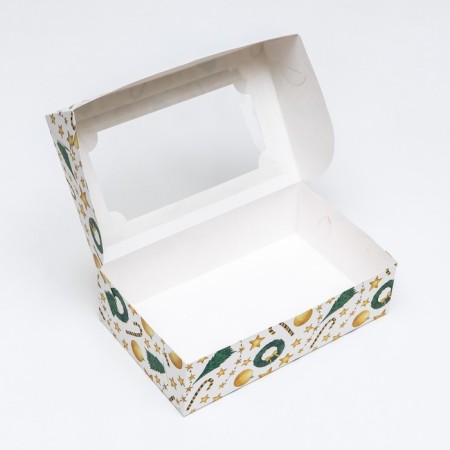 Folding box with the window "Stars and canes", 25 x 15 x 7 cm-6