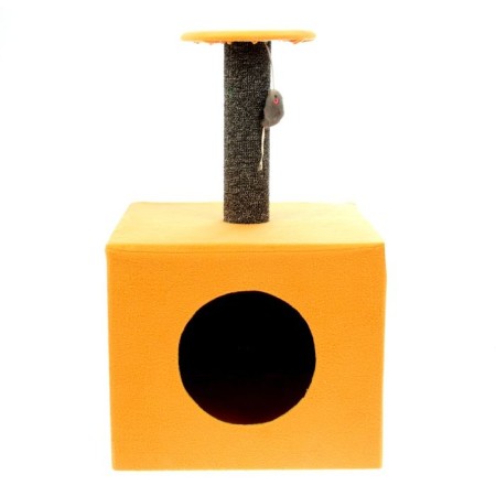 Clamp "Column", a cube with a site, 35 x 30 x 85 cm, a mix of flowers-1