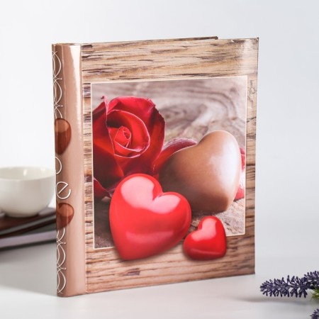 Photo album 10 magnetic sheets "hearts" 23x28cm