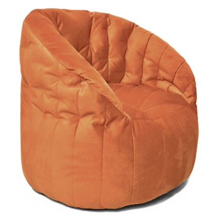 Chelsea chair, size 85x85 cm, velor fabric, orange color-1