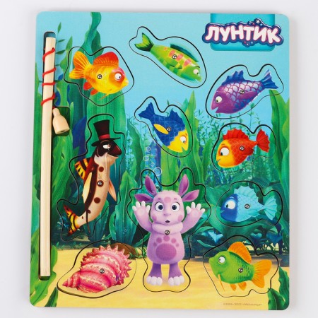 Lyuntik player game “Water Adventures” 10 characters, catch the heroes with a fishing rod