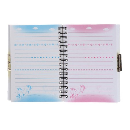 Notebook in a gift box, on a lock, A6, 50 sheets, line "Flowers", mix-5