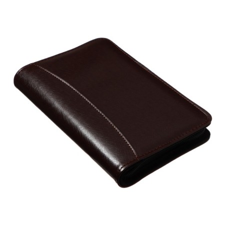 Organizer on the rings A6, 96 sheets in a ruler, on a zipper from 3 sides, leatherette, mix-2