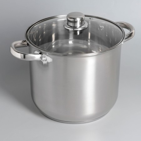 Magistro Grande stainless steel pan, 7.1 l, with a lid, capsule, induction