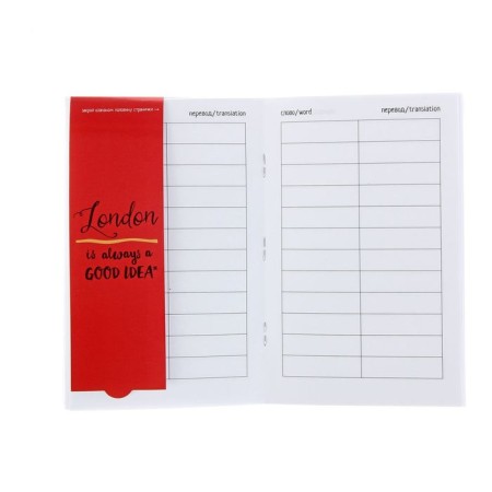Notebook for recording foreign words A6, 32 sheets "Bus", with valves-4