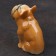 Porcelain figurine "French bulldog orange", 8 cm, author's painting