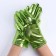 Carnival accessories- gloves, green metallic, artificial leather