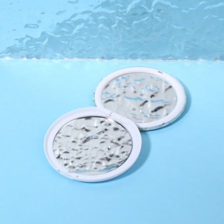 Folding mirror "flowers", d = 7.5 cm, blue color-2