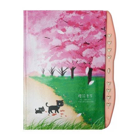 Notebook gift book on the castle, A6+, 48 sheets, line, "cat", mix-3