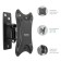 Kromax Corbel-1 bracket, for TV, fixed, 10-34 ", 68 mm from the wall, black