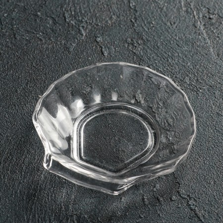 Glass Serving "shell", 10 × 2 cm, curly