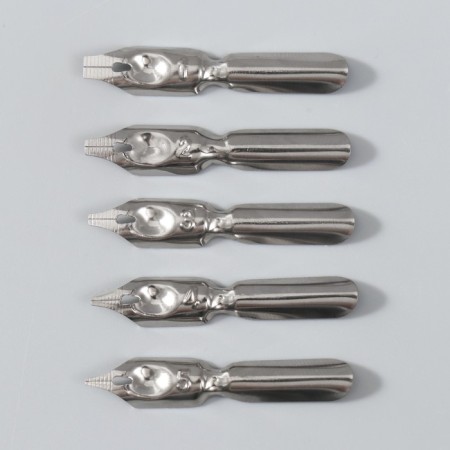 Feature handle set with interchangeable feathers+stand+ink+wax+print 26x12x4 cm-10