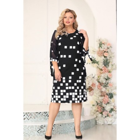 Female dress, size 50, black color-7