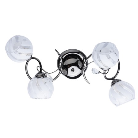 Ceiling chandelier "Grace" 4x60W E27 Nickel 61x30x18cm