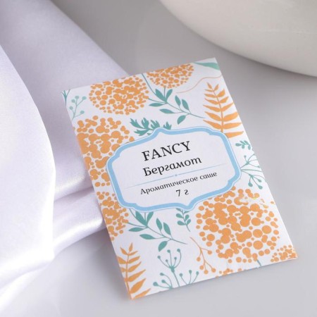 Sasha aromatic "Fancy", bergamot, weight 7 g, size 7 × 10.5 cm