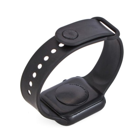 Watches electronic watches, silicone strap, black-3