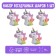 Set of foil ball 30 “The head sparkling unicorn”, 5 pcs.