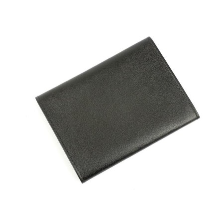 Passport cover on the button, black color-3