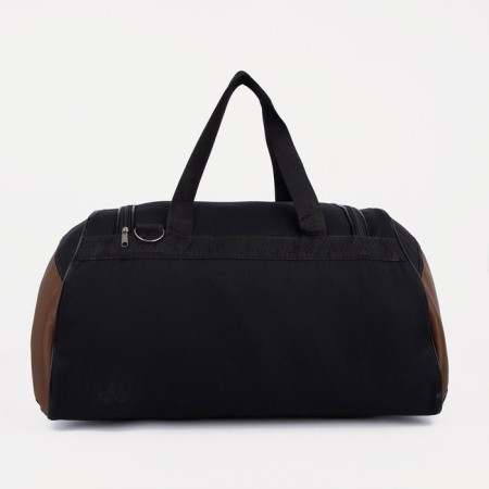 Sports bag with lightning, 2 outer pockets, long belt, black/brown color-1