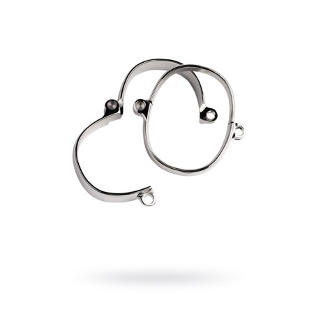 Toyfa Metal handcuffs, silver color, 5 x 7 cm