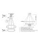 Suspended chandelier Armel LED 4000K 90W