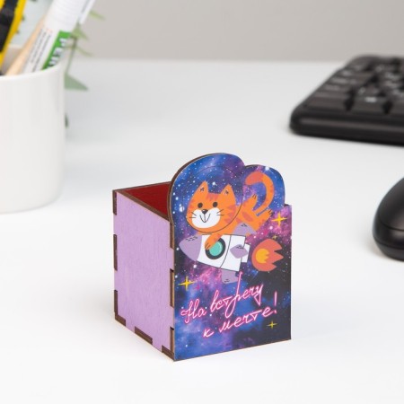 Pencil "to meet a dream!" cat, 6x6x10 cm-1