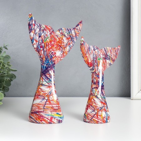 Souvenir Polystone "Kita tail. Color pencils" set 2 pcs 9.5x23.5x27.3; 20.5x7x21.5 cm-1