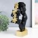 Souvenir Polystone Bust "couple - passion. Flowers" black with gold 6.5x18.5x30.5 cm