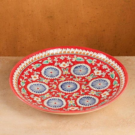 Largan Rishtan ceramics "Patterns", 32 cm, red