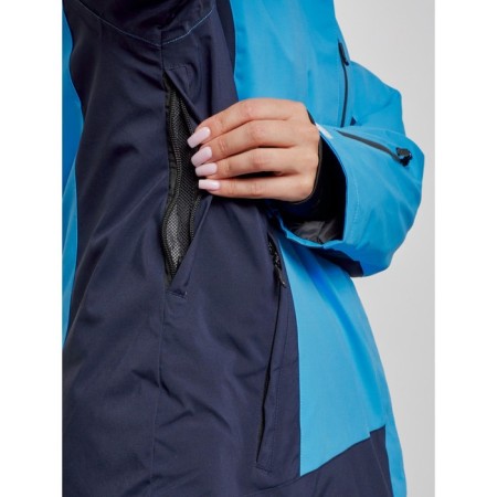 Ski jacket female winter, size 60, blue color-5