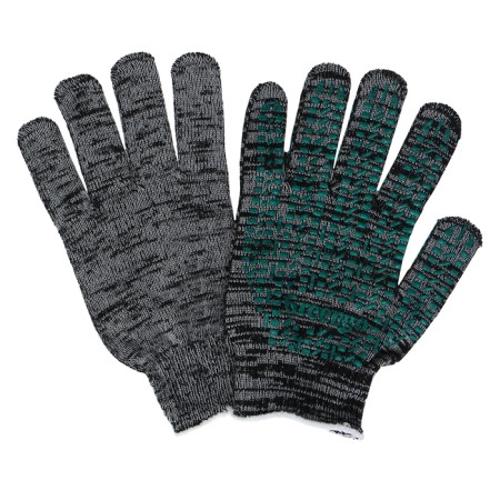 Gloves Kh/B Grade 10 5 threads size 9 PVC point Greengo Gray 42 gr. Set of 5 pairs-1
