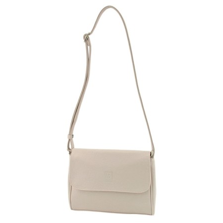Messenger bag, valve department, beige-gray-gray color 21x26x7cm-1