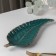 Ceramic serving dish "Rapsodia. Sheet ", 29 × 12 × 2.5 cm, green color