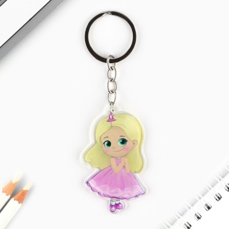 Key keychain children's acrylic "Princess", 3.5 x 10 cm-1
