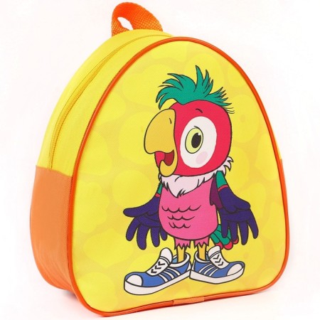 Baby backpack, leatherette, 23x21x10 cm, "beloved heroes", parrot Kesha-1