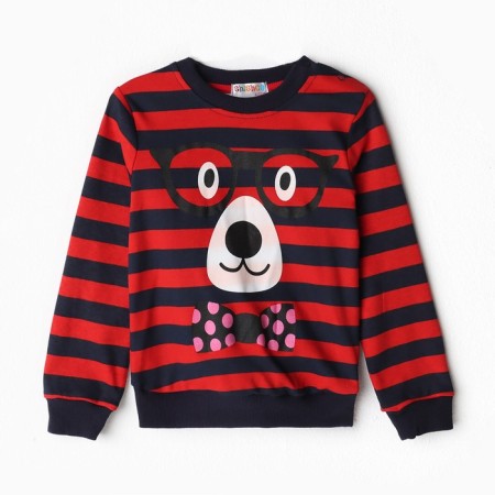 Sweatshirt for a boy, red color, height 98cm