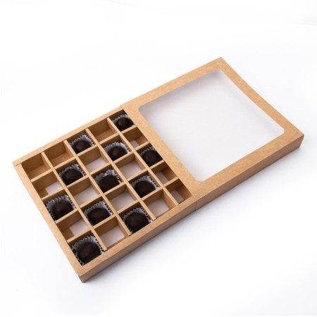 Folding box under 25 sweets, craft, 22 x 22 x 3.3 cm-1