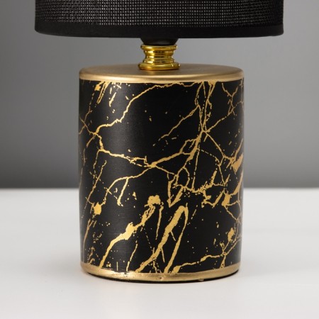 Table lamp with lampshade Risalux "Juno", E14, 40 W, black-gold, 13 × 13 × 26.5 cm-5