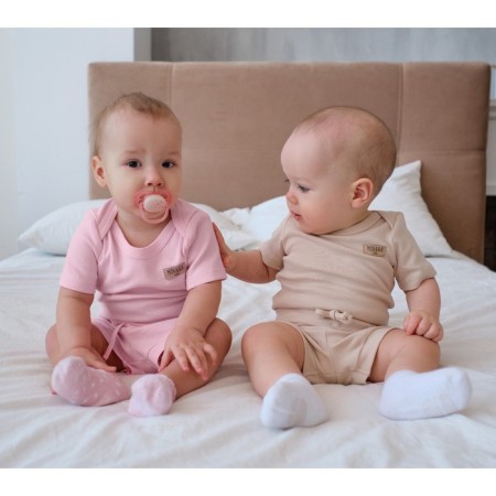 Kit for children (body, shorts) minku, beige color, height 62-68 cm-2