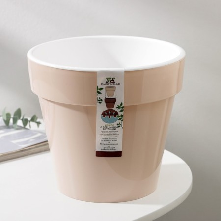 Kashpo for flowers with an insert "Porto", 3.5 l, pearl color-4