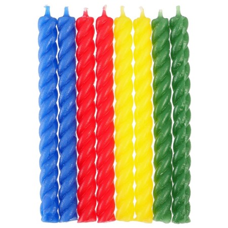 Set of candles for the cake "Happy Birthday", 8 pieces, blue tractor-3