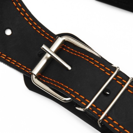 Leather harness "guard" on a felt, 3.6 cm, Osh 40-74 cm, og 95-110 cm, black-3