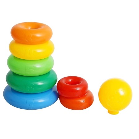 Pyramid, 10 rings with a ball-9