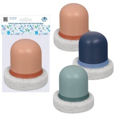 Sponge for washing dishes multidide, 8x8 cm, mix