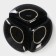Menzhitsa Porcelain 3 Magistro cells "Night Rain", 20.5 × 3 cm, black color